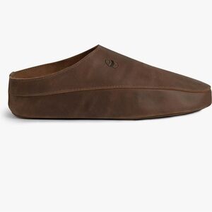 Elegant Brown Leather Men's Slip-On Loafers